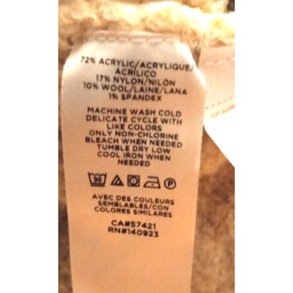 Loft Womens Size LP (12-14) Oatmeal Beige Roll Neck Crew  Oversized Sweater - Picture 8 of 9